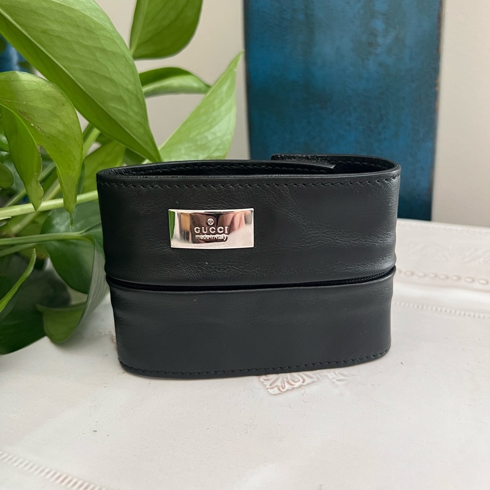 GUCCI Tom Ford Era Leather Cuff Bracelet